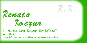 renato koczur business card